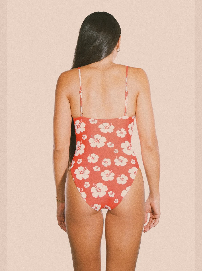 Kailua One Piece in Waikiki Red (Full)