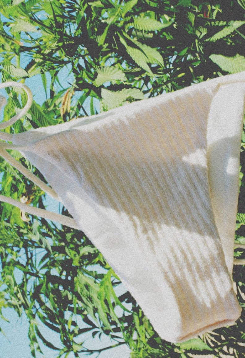 Prism Ribbed Angel Bottoms in Off White