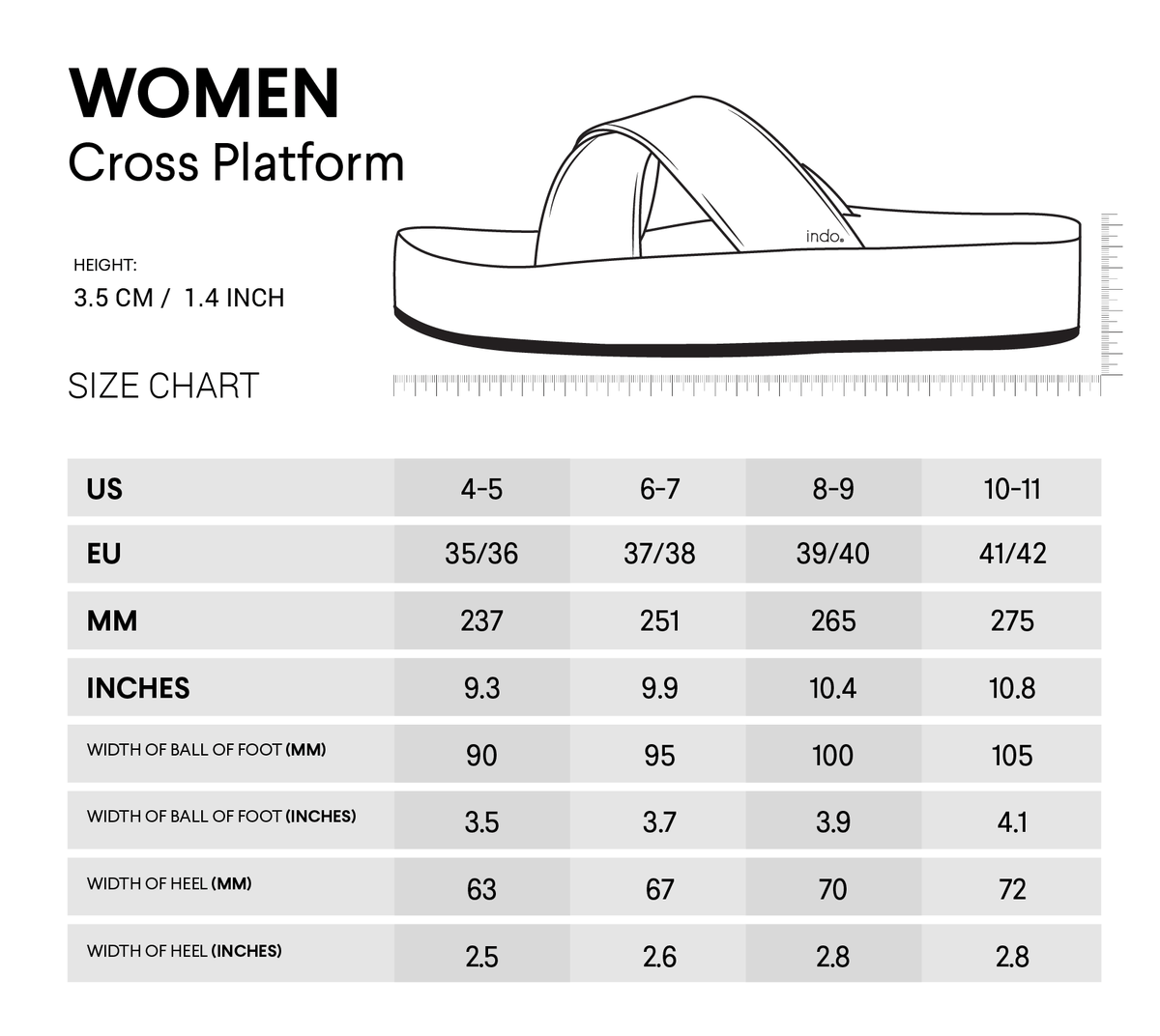 Women's Cross Platform - Sea Salt by Indosole