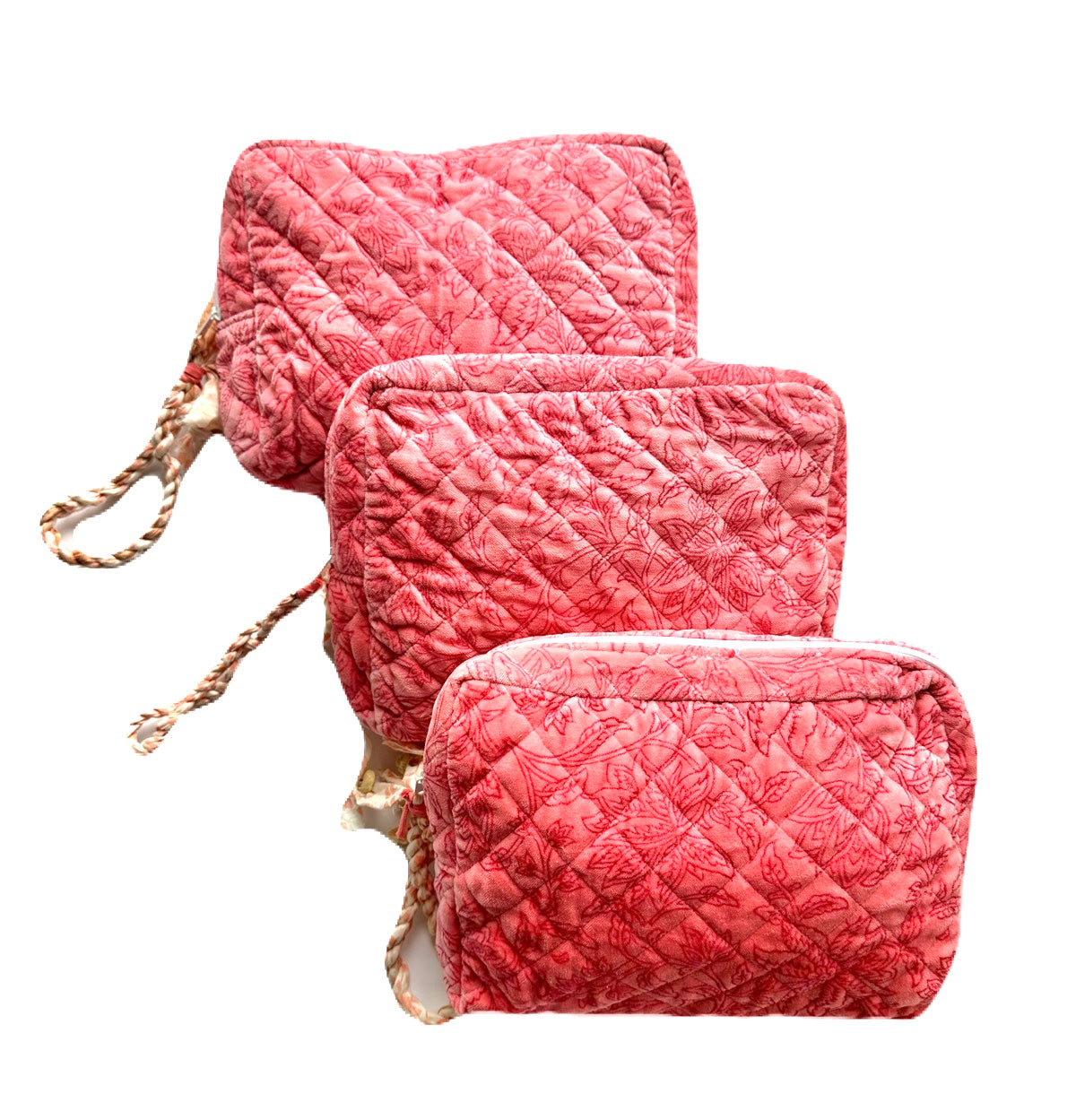 Pink Velveteen Travel Pouch