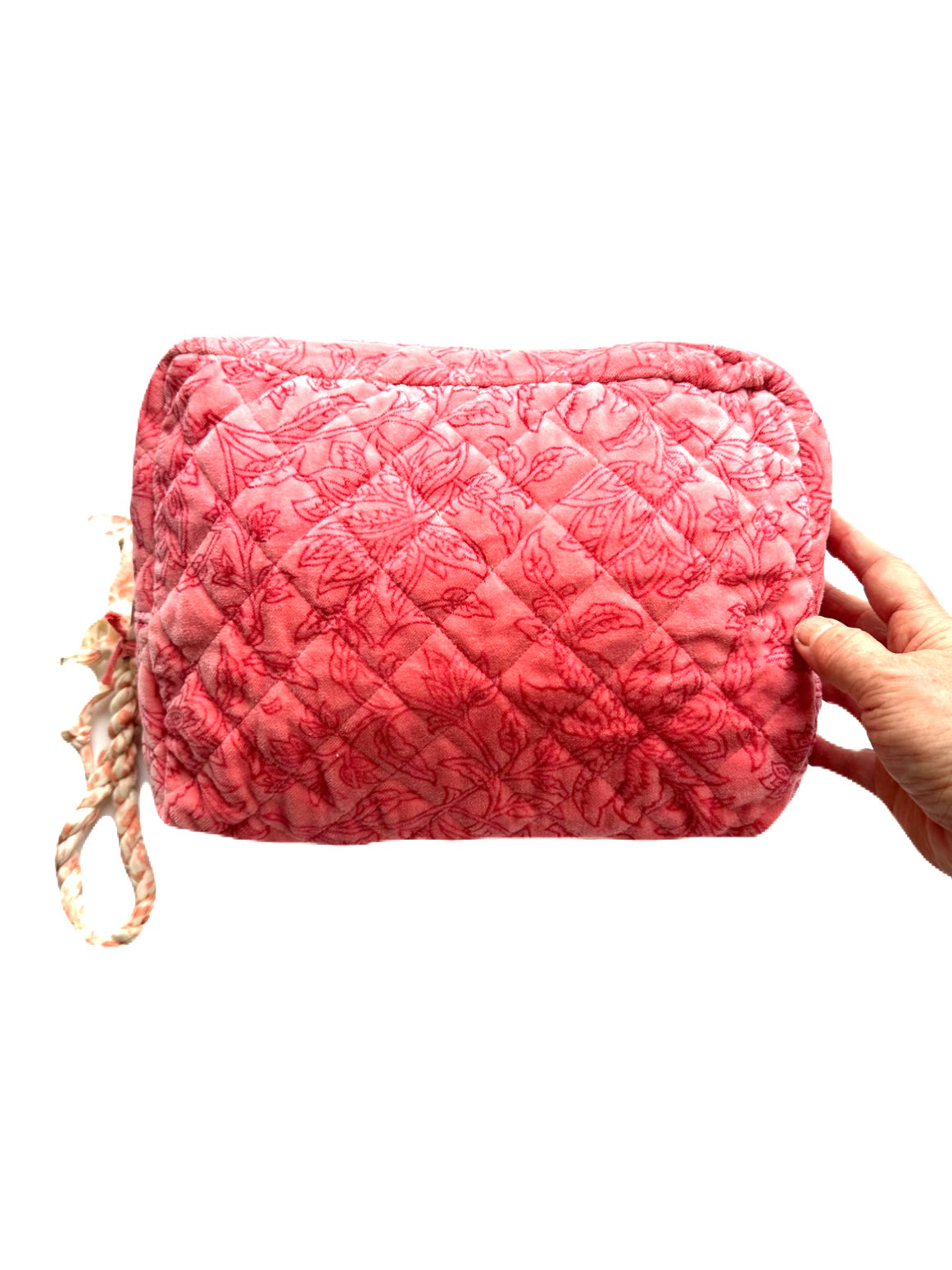 Pink Velveteen Travel Pouch